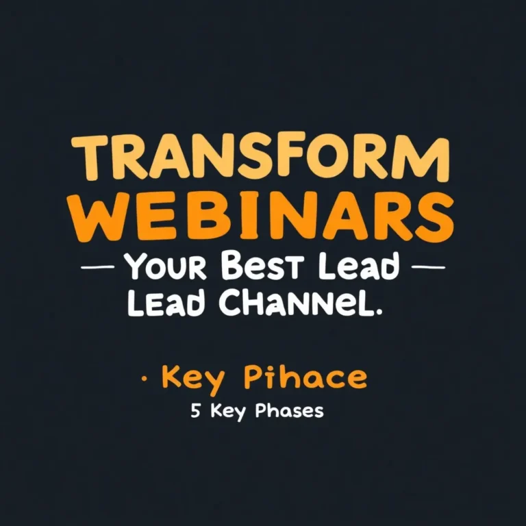 TRANSFORMA WEBINARS EN TU MEJOR CANAL DE LEADS: 5 FASES CLAVE