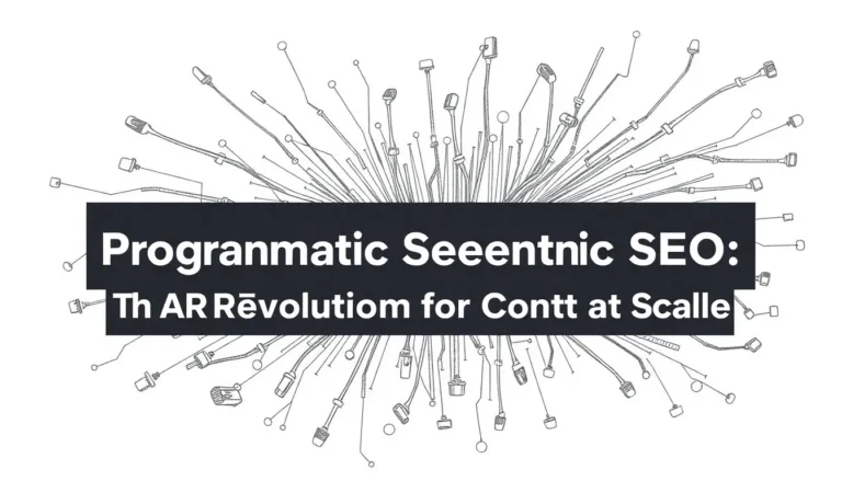 SEO PROGRAMÁTICO SEMÁNTICO: LA REVOLUCIÓN CON IA PARA CONTENIDO ESCALA