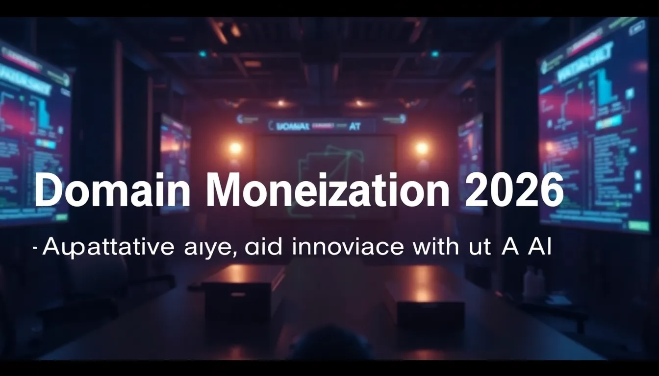MONETIZACIÓN DE DOMINIOS 2026: ADAPTACIÓN E INNOVACIÓN CON IA